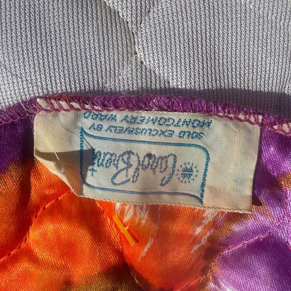 Vintage Floral Purple Quilted Housedress - image 4